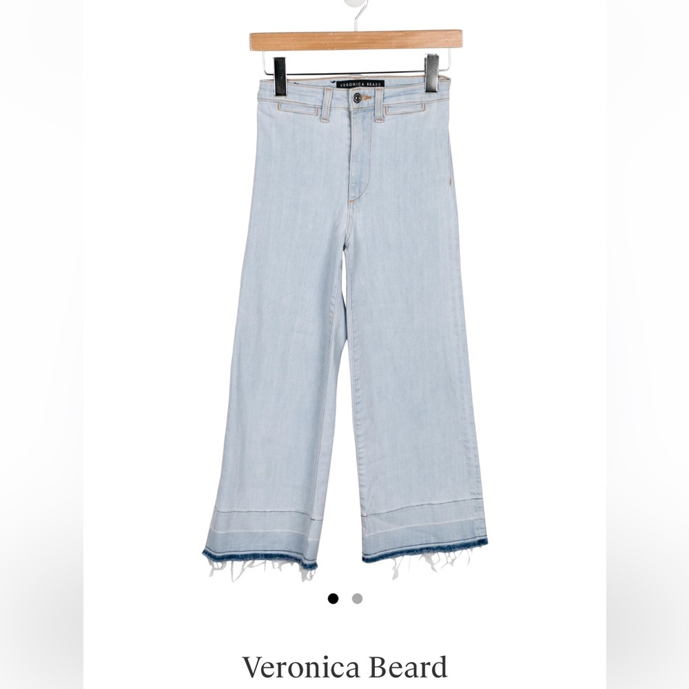 Veronica Beard size 26 jeans high rise with flare wide leg bottom